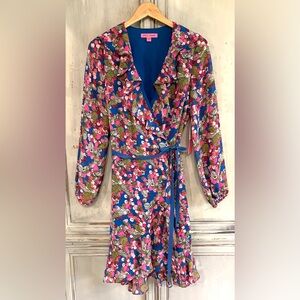 Betsey Johnson Cherry Strawberry Wrap Dress Sz 8 $128